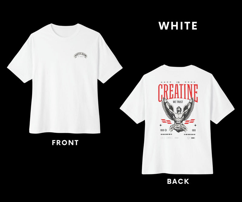 Oversized 'In Creatine We Trust' T-Shirt – Gym Streetwear