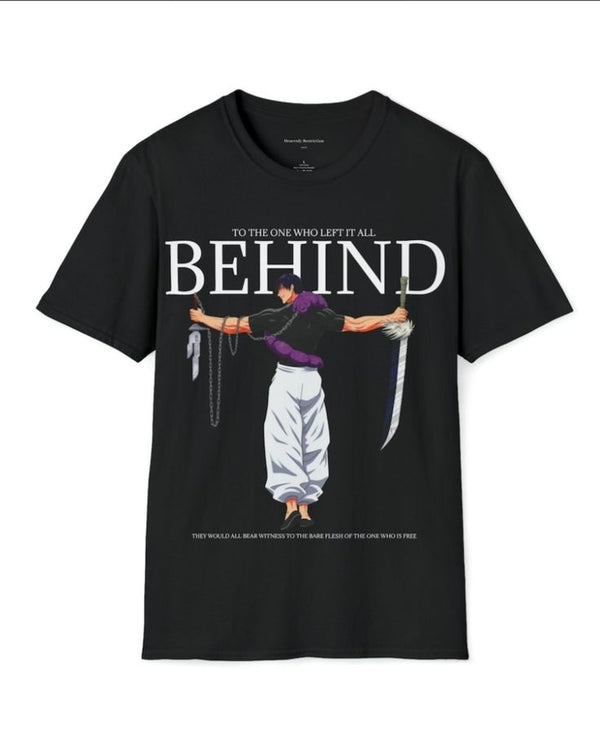 Oversized Anime Graphic Tee – “Behind” Freedom Warrior Aesthetic