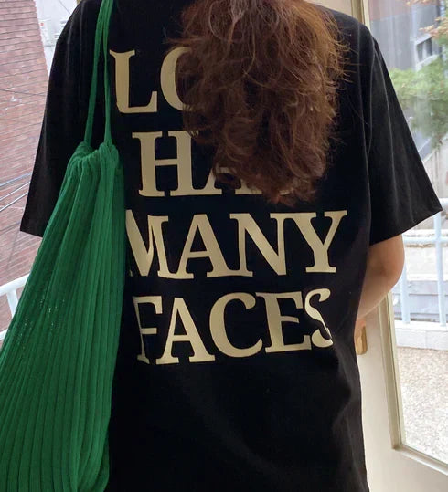 Love Has Many Faces Oversized T-Shirt – Drop Shoulder Tee for Gen Z