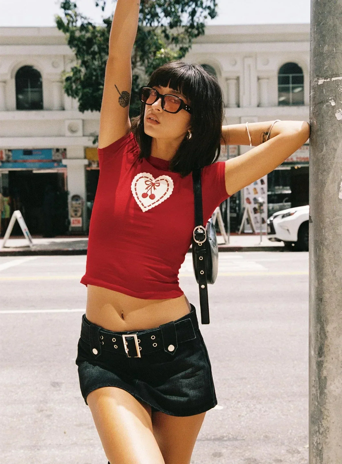 Belta Red Baby Tee
