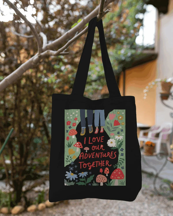 Aesthetic Cotton Canvas Tote Bag – “Our Little Adventures” by Zyra Drip